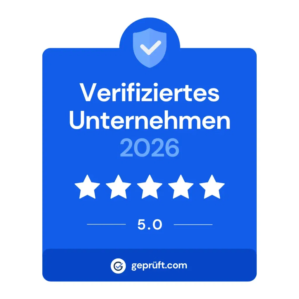 Geprüft.com gibt Kundinnen und Kunden mehr Sicherheit bei der Wahl eines Unternehmens. 

